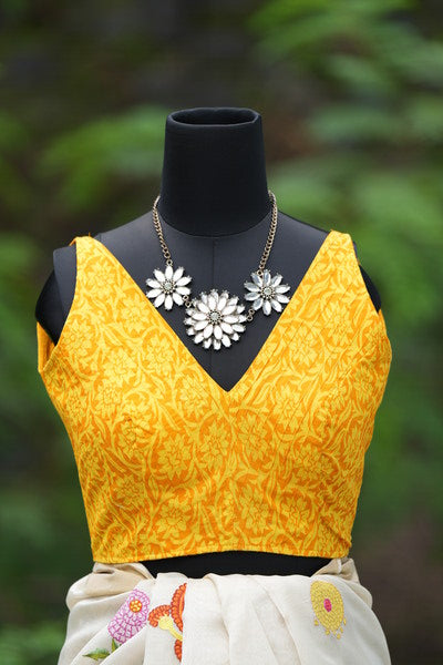 The Julie Blouse Pintucked Pure Cotton – Sunflower Yellow