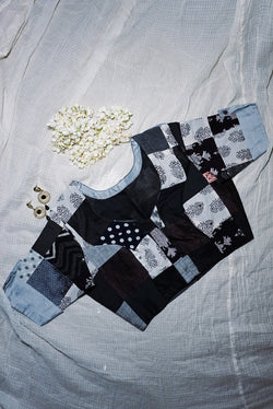 The QoH Patchwork Blouse - Black and White