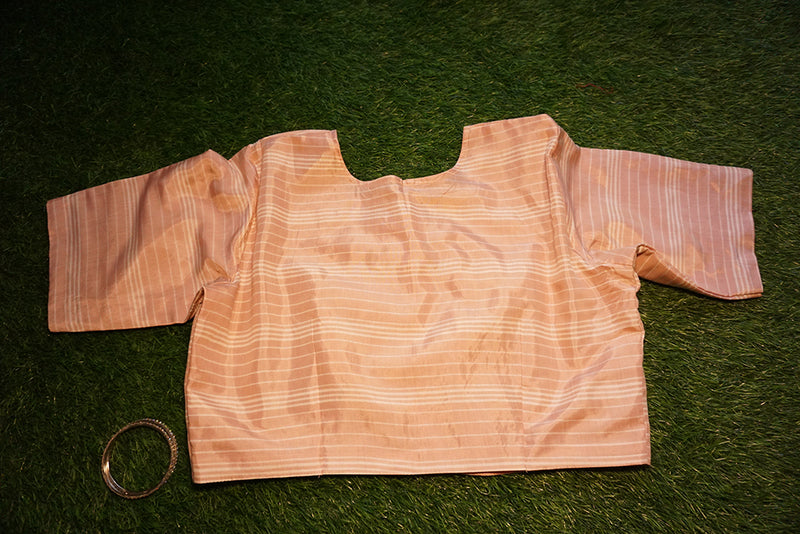 The Candy Stripe Blouse - Pale Skin Pink/White