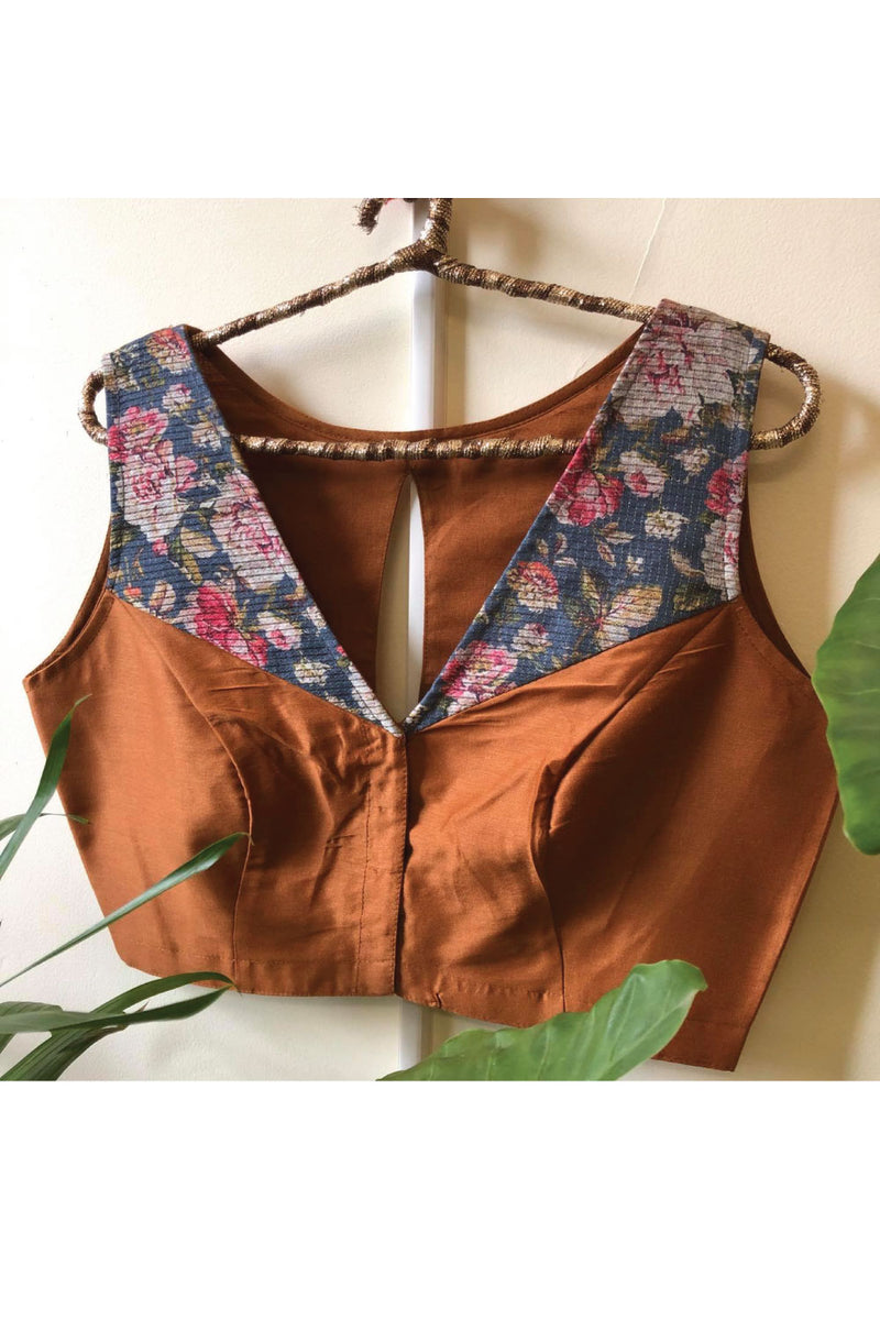 The Butterfly Blouse - Brown + Floral