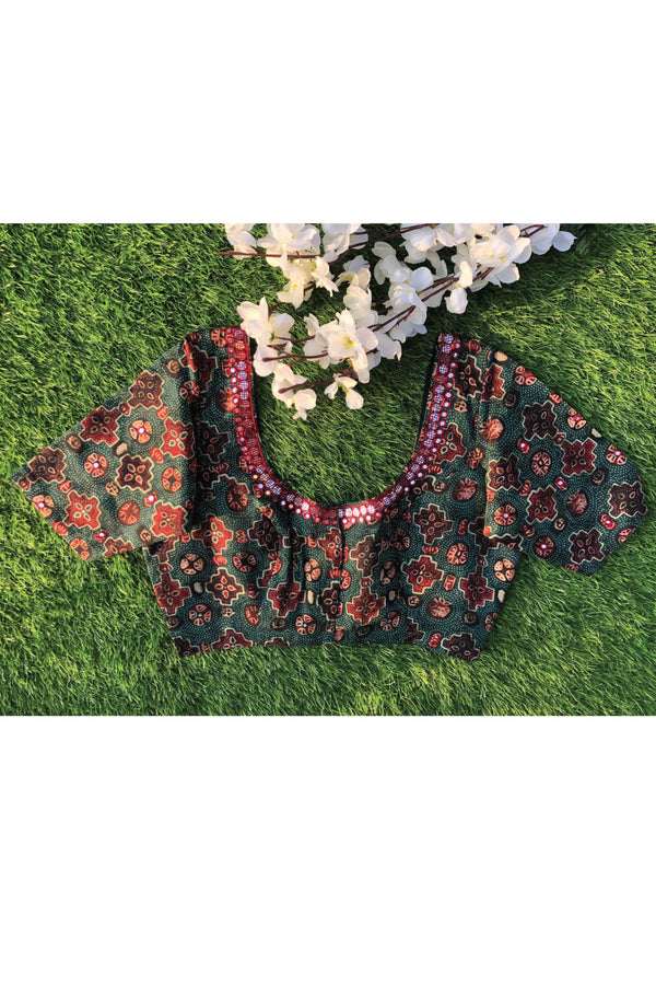 Mirror Blouse - Green/Red