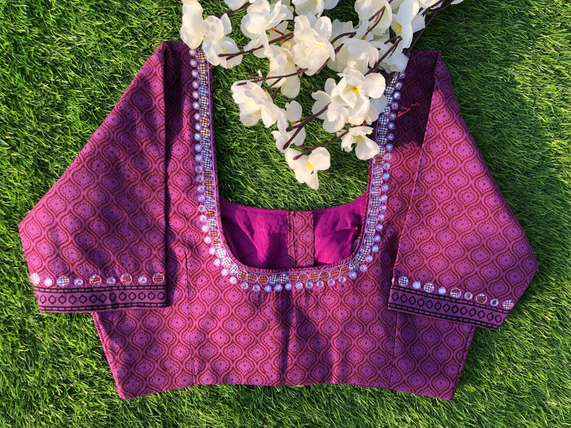 Mirror Blouse - Lilac Maroon